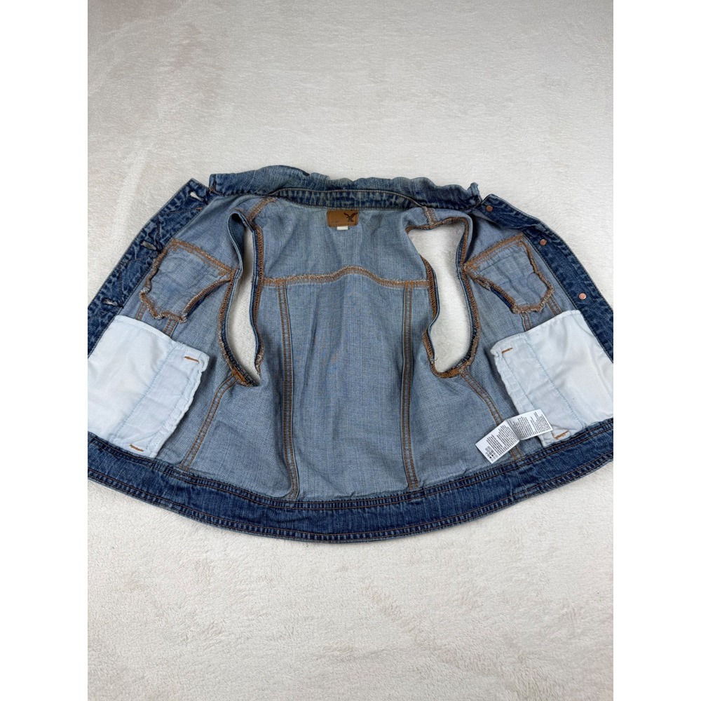 American Eagle Outfitters Denim Vest Women's Blue Jean Button Up Sleeveless - Picture 8 of 9